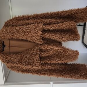 Fluffy and soft CROPPED Teddy bear coat.